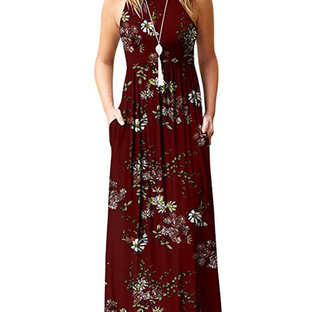 Floral Print Long Maxi Dress